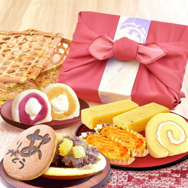 竹かご風呂敷スイーツセット | おいもや