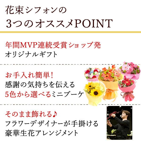 選べるHappyミニブーケとスイーツSet 母の日 早割 プレゼント 花 生花 ギフト 花束 フラワーアレンジメント カーネーション ガーベラ ブーケ スタンディングブーケ エコゼリー シフォンケーキ バラ 薔薇 送料無料 スイーツ お菓子 洋菓子 ギフトセット おいもや
