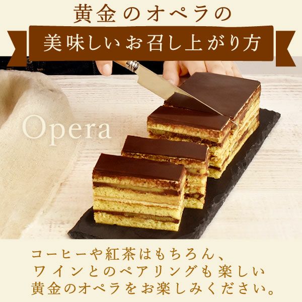 黄金のオペラ 【送料無料 ギフト プレゼント スイーツ お菓子 洋菓子 オペラ ケーキ チョコケーキ チョコレートケーキ おしゃれ 可愛い かわいい】