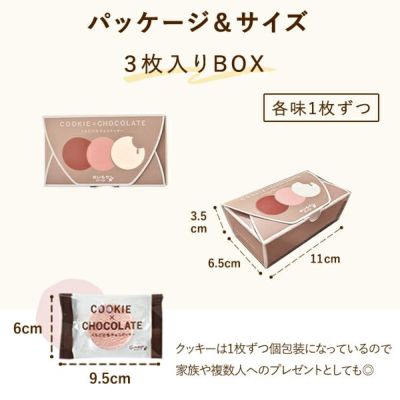 くちどけ生チョコクッキー (3枚) 【ギフト プレゼント スイーツ お菓子 洋菓子 クッキー チョコレート チョコ お祝い 誕生日 お礼 内祝い お見舞い お世話になりました お供え 産休 転勤 結婚式 送別会 お配り プチギフト おしゃれ 可愛い かわいい】