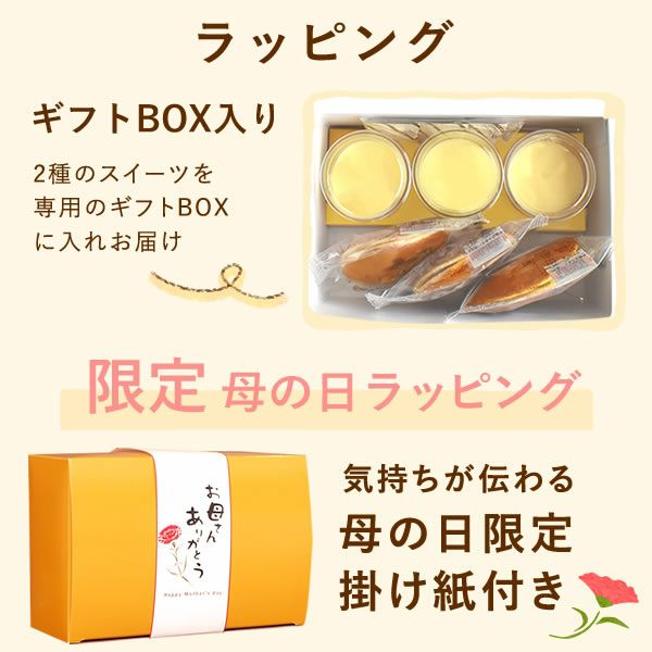 プリン＆選べるギフトスイーツセット 【送料無料 ギフト プレゼント スイーツ お菓子 和菓子 どら焼き どらやき 洋菓子 プリン バウムクーヘン バウム バームクーヘン お祝い 誕生日 お礼 内祝い お見舞い お世話になりました お供え 志】