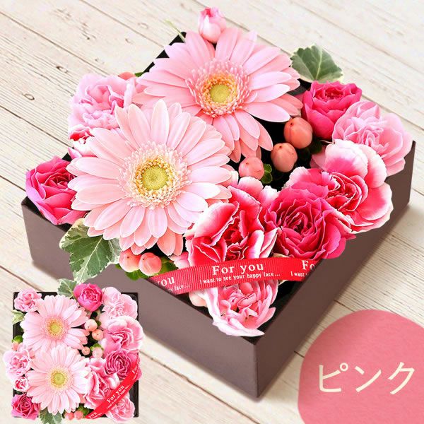 フラワー＆スイーツ　プレミアムボックスセット 母の日 プレゼント 花 生花 ギフト カーネーション ガーベラ フラワーアレンジメント ボックスフラワー フラワーボックス 花とスイーツ おしゃれ 可愛い 送料無料 スイーツ お菓子 洋菓子 ギフトセット おいもや