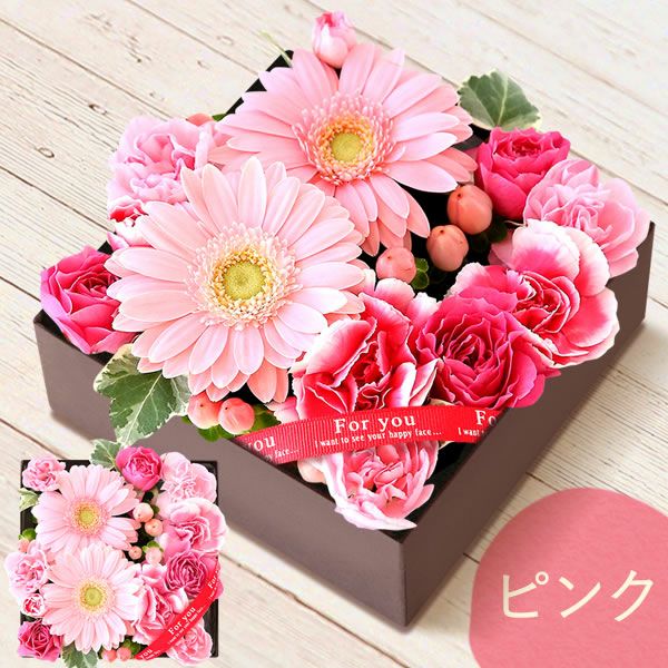 フラワー＆スイーツ　プレミアムボックスセット 母の日 プレゼント 花 生花 ギフト カーネーション ガーベラ フラワーアレンジメント ボックスフラワー フラワーボックス 花とスイーツ おしゃれ 可愛い 送料無料 スイーツ お菓子 洋菓子 ギフトセット おいもや