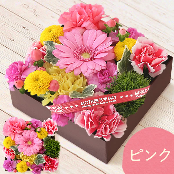 フラワー＆スイーツ　プレミアムボックスセット 母の日 プレゼント 花 生花 ギフト カーネーション ガーベラ フラワーアレンジメント ボックスフラワー フラワーボックス 花とスイーツ おしゃれ 可愛い 送料無料 スイーツ お菓子 洋菓子 ギフトセット おいもや