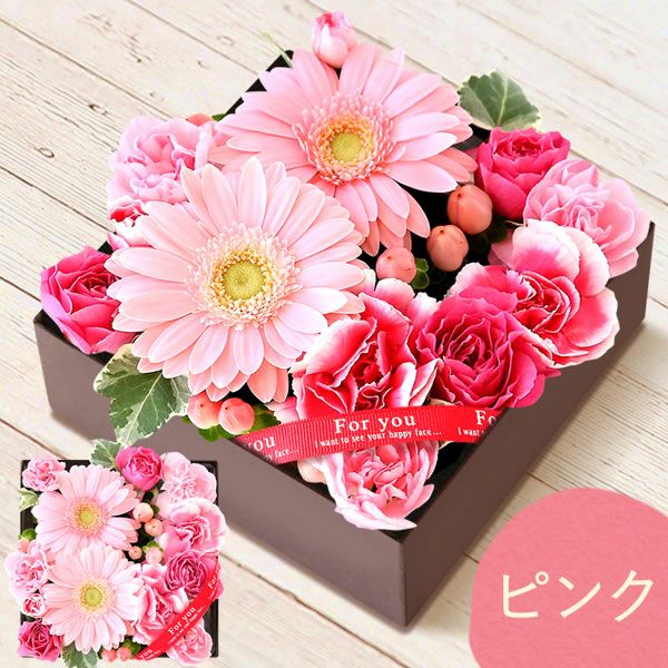 フラワー＆スイーツ　プレミアムボックスセット 母の日 プレゼント 花 生花 ギフト カーネーション ガーベラ フラワーアレンジメント ボックスフラワー フラワーボックス 花とスイーツ おしゃれ 可愛い 送料無料 スイーツ お菓子 洋菓子 ギフトセット おいもや