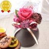 母の日 プレゼント 花 ギフト プリザーブドフラワー ガラスドーム ミニ インテリア リース 置き物 猫 バラ 一輪 花束 シャボン ソープ 枯れない かわいい 送料無料 スイーツ お菓子 和菓子 洋菓子 ギフトセット おいもや