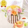 敬老の日 プレゼント ギフト 早割 花 プリザーブドフラワー プリザ 薔薇 バラ 猫 ねこ かわいい おしゃれ 枯れない花 フラワーアレンジメント インテリア バウムクーヘン 送料無料 スイーツ お菓子 洋菓子 メッセージカード おいもや