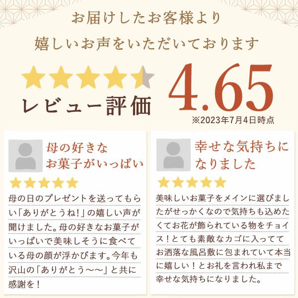 竹かご風呂敷スイーツセット (フラワーブーケ付) 【母の日 プレゼント 花 ギフト どら焼き 大福 スイートポテト 羊羹 ロールケーキ 詰め合わせ プリザーブドフラワー プリザ アレンジメント ブーケ 人気 おしゃれ 花以外 送料無料 スイーツ お菓子 和菓子 洋菓子 ギフトセット おいもや】