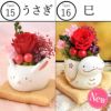 選べるミニポットプリザ＆お芋どら焼き 【母の日 プレゼント 花 ギフト プリザーブドフラワー 犬 犬好き フラワーアレンジメント かわいい おしゃれ ペット バラ 薔薇 一輪 アニマル 動物 ミニ 置き物 送料無料 スイーツ お菓子 和菓子 ギフトセット おいもや】