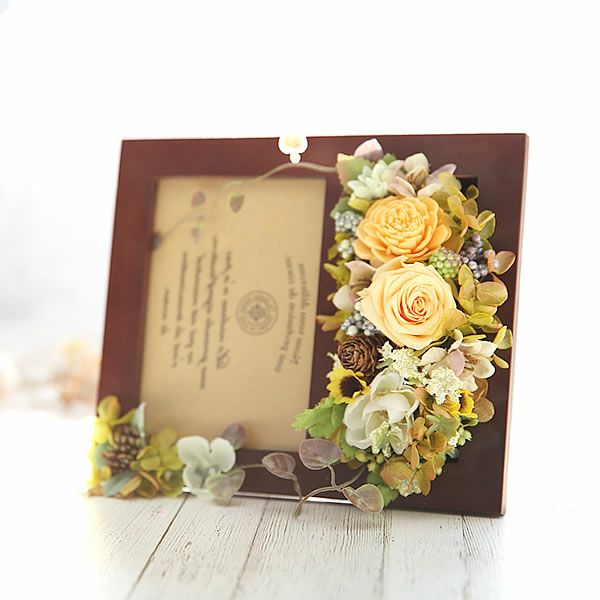 母の日 プレゼント 花 ギフト プリザーブドフラワー フォトフレーム 写真立て 木製 実用的 アレンジメント バラ パウンドケーキ 焼き菓子 花とスイーツ おしゃれ かわいい 送料無料 スイーツ お菓子 洋菓子 ギフトセット おいもや