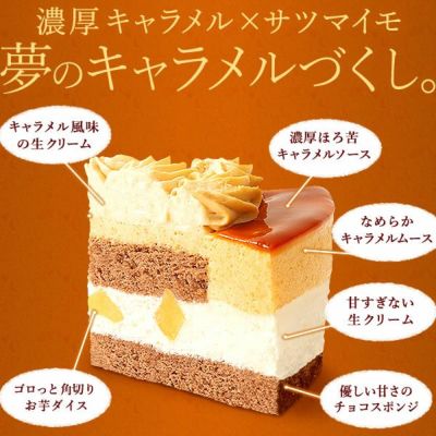 ゴールデン・キャラメルケーキ (4号) 【ギフト プレゼント スイーツ お菓子 洋菓子 キャラメルケーキ ムース ムースケーキ 可愛い かわいい おしゃれ クリスマス クリスマスケーキ】