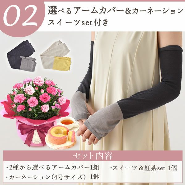 選べる雑貨セット＆４号鉢花カーネーション 母の日 早割 プレゼント 花 生花 ギフト カーネーション 4号 鉢植え 鉢花 花鉢 エプロン 日傘 実用的 ワンピース ストール アームカバー 傘 折りたたみ傘 ムーミン 水筒 送料無料 スイーツ お菓子 洋菓子 ギフトセット おいもや