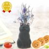 猫一輪挿し＆お芋チョコどら焼き (3個) 【母の日 プレゼント 花 ギフト 猫 ねこ 猫好き インテリア 雑貨 一輪挿し 花瓶 フラワーベース ペン立て 実用的 玄関 置物 花とスイーツ チョコ どら焼き 送料無料 スイーツ お菓子 和菓子 洋菓子 ギフトセット おいもや】