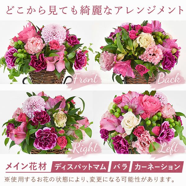 2種から選べるノーブルアレンジ 母の日 プレゼント 花 生花 ギフト フラワーアレンジメント カーネーション 薔薇 おしゃれ 豪華 バウムクーヘン トルコキキョウ フラワーアレンジメント フラワーギフト 送料無料 スイーツ お菓子 洋菓子 ギフトセット おいもや
