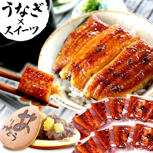 うなぎの蒲焼き（こぶり10枚）＆どら焼きセット【簡易箱】 土用の丑 誕生日プレゼント お祝い お礼 退職祝い お供え 手土産 お返し ギフト お菓子 和菓子 スイーツ 送料無料 うなぎ 国産 鰻 蒲焼き 国産うなぎ 真空パック かば焼き 帰省土産 お中元 御中元 父の日 おいもや