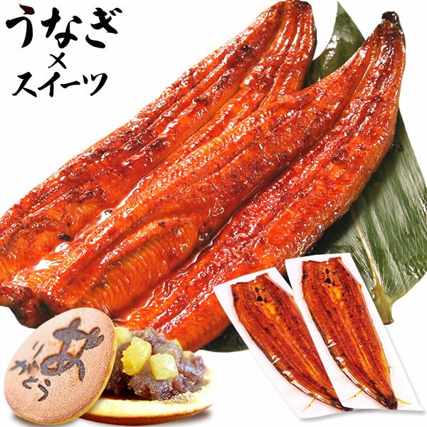 うなぎの蒲焼き（長蒲焼2本）＆どら焼きセット【簡易箱】 土用の丑 誕生日プレゼント お祝い お礼 退職祝い お供え 手土産 お返し ギフト お菓子 和菓子 スイーツ 送料無料 うなぎ 国産 鰻 蒲焼き 国産うなぎ 真空パック かば焼き 帰省土産 お中元 御中元 父の日 おいもや